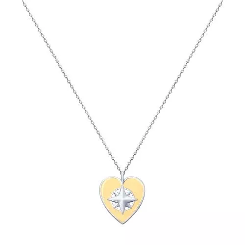 Колье из серебра с эмалью