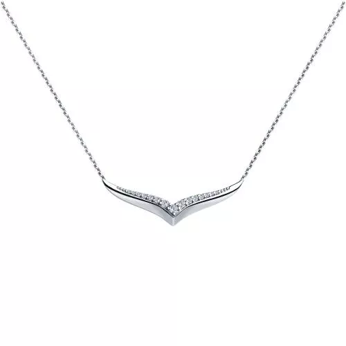 Колье из серебра с фианитами