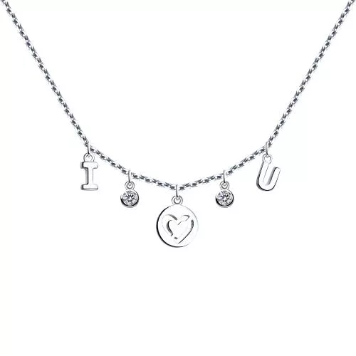 Колье из серебра с фианитами