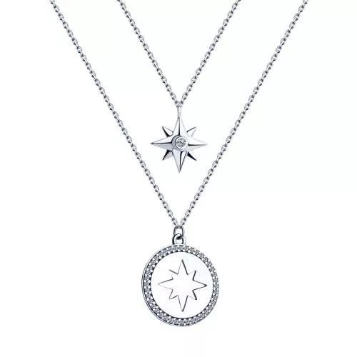 Колье из серебра с фианитами