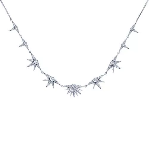 Колье из серебра с фианитами