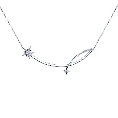 Колье из серебра с фианитами