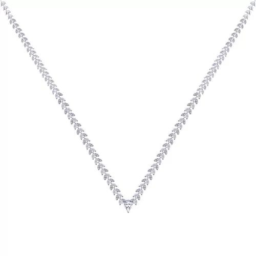 Колье из серебра с фианитами