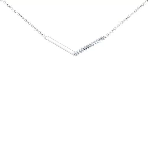 Колье из серебра с фианитами