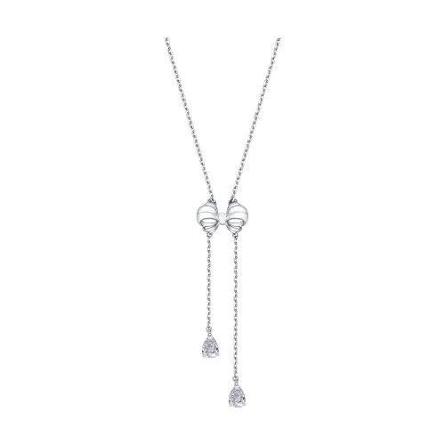 Колье из серебра с фианитами «Бантик»