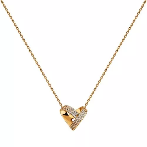 Колье из золочёного серебра с фианитами