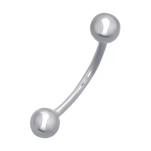 Пирсинг в бровь из серебра