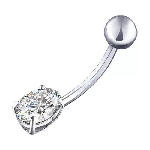 Пирсинг женский для пупка с фианитом