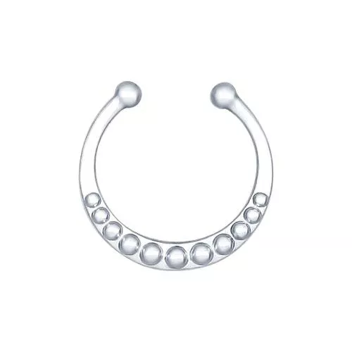 Пирсинг в нос из серебра