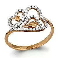 Кольцо, артикул LV62395А, золото