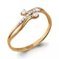 Кольцо, артикул LV62233А, золото