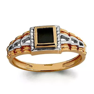 Кольцо, артикул LV62150Ч, золото