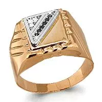 Кольцо, артикул LV62120Ч, золото