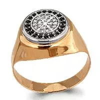 Кольцо, артикул LV62091Ч, золото