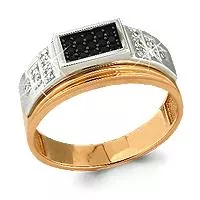 Кольцо, артикул LV62068Ч, золото