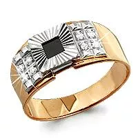 Кольцо, артикул LV62048Ч, золото