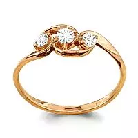 Кольцо, артикул LV61898А, золото