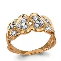 Кольцо, артикул LV61668А, золото