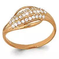 Кольцо, артикул LV61629А, золото