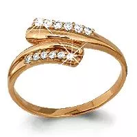 Кольцо, артикул LV61622А, золото