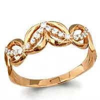 Кольцо, артикул LV61609А, золото