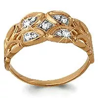 Кольцо, артикул LV61591А, золото