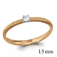 Кольцо, артикул LV61518, золото