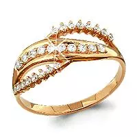 Кольцо, артикул LV61385А, золото