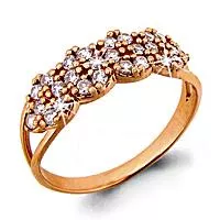 Кольцо, артикул LV61332А, золото