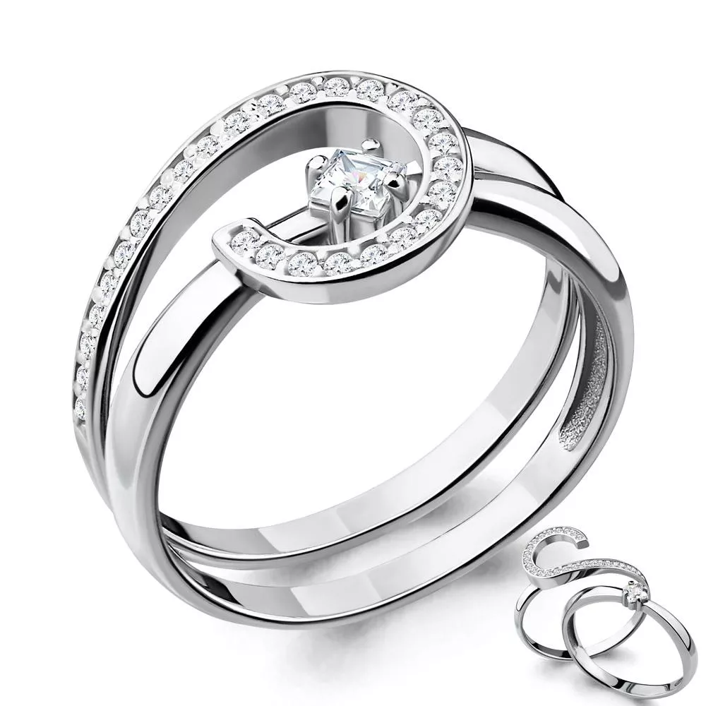 Кольцо, артикул LV68232А, серебро