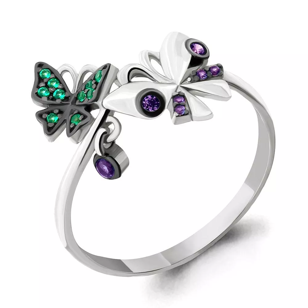 Кольцо, артикул LV68103БГД, серебро