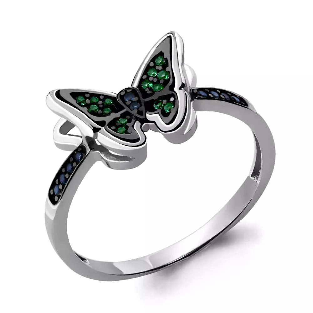 Кольцо, артикул LV68098ГБ, серебро