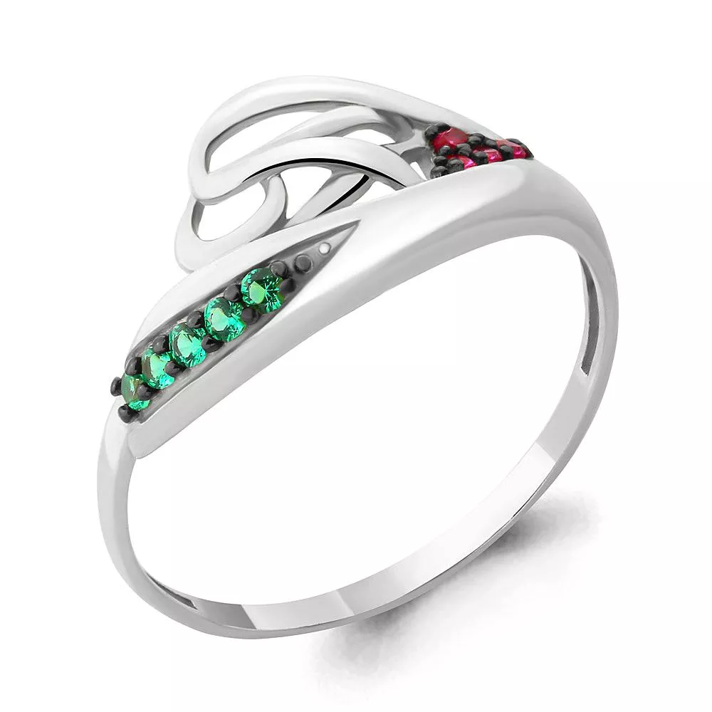 Кольцо, серебро, артикул LV68093ВГ