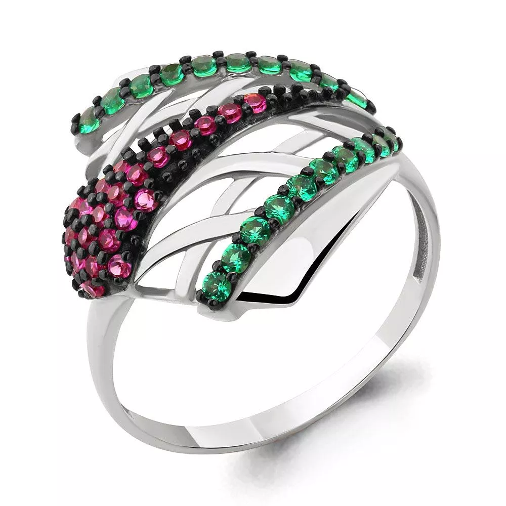 Кольцо, серебро, артикул LV68088ВГ