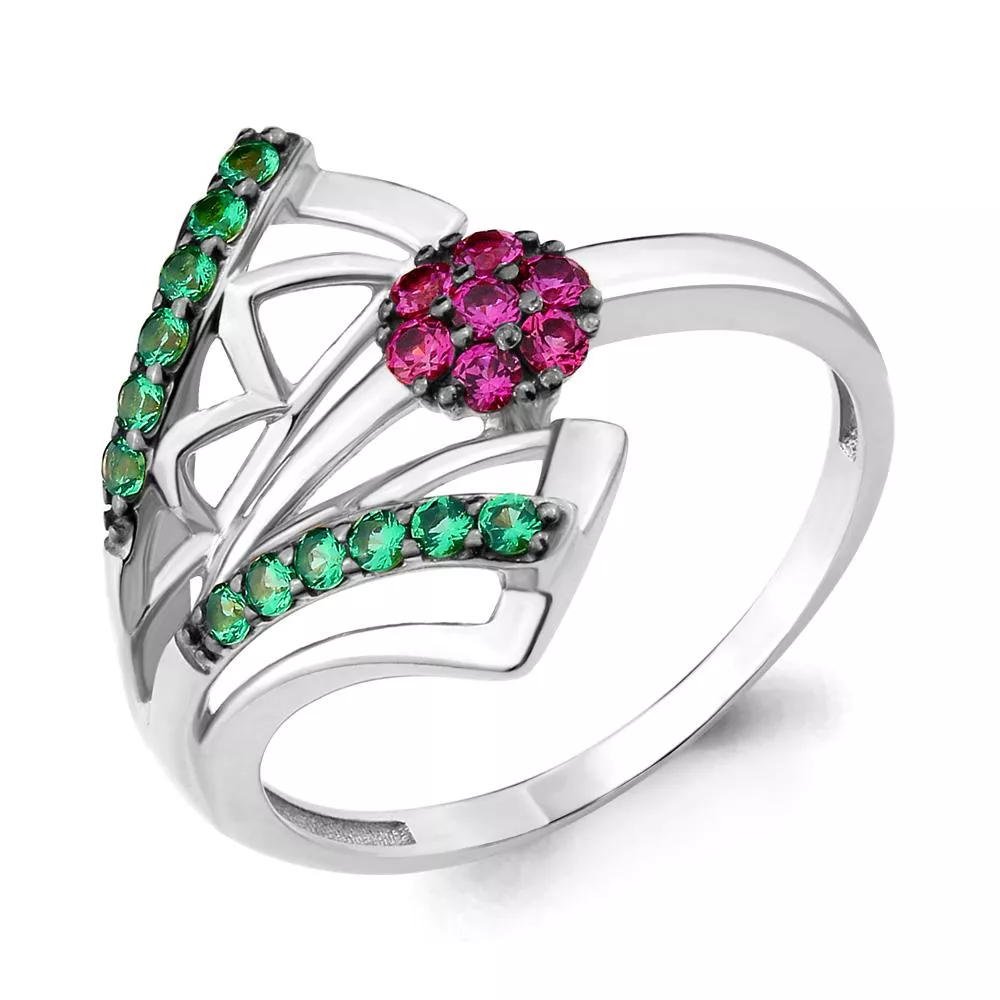 Кольцо из серебра, артикул LV68086ВГ