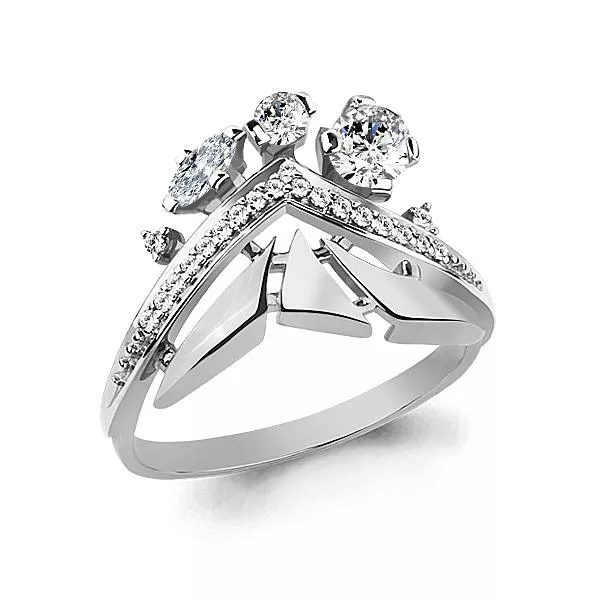 Кольцо, артикул LV68071А, серебро