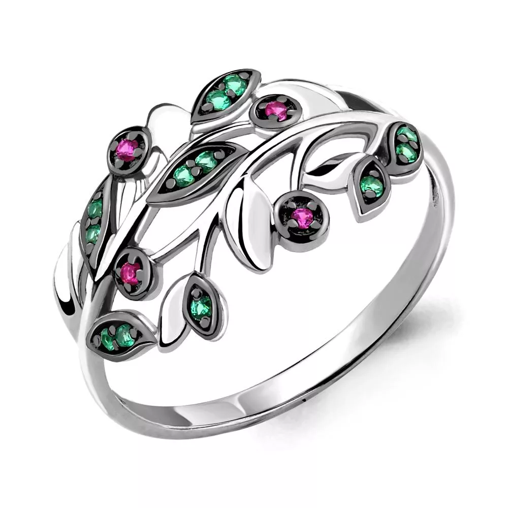 Кольцо, артикул LV68043ГВ, серебро