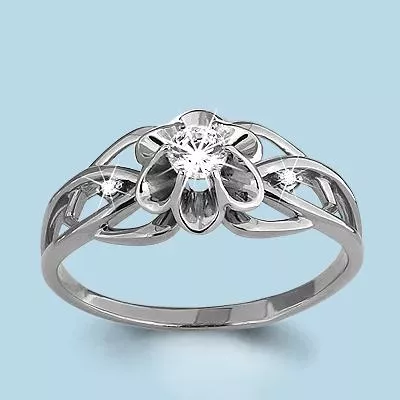 Кольцо, серебро, артикул LV66076