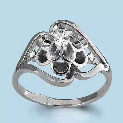 Кольцо, серебро, артикул LV66074