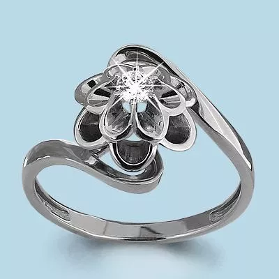 Кольцо, артикул LV66073, серебро