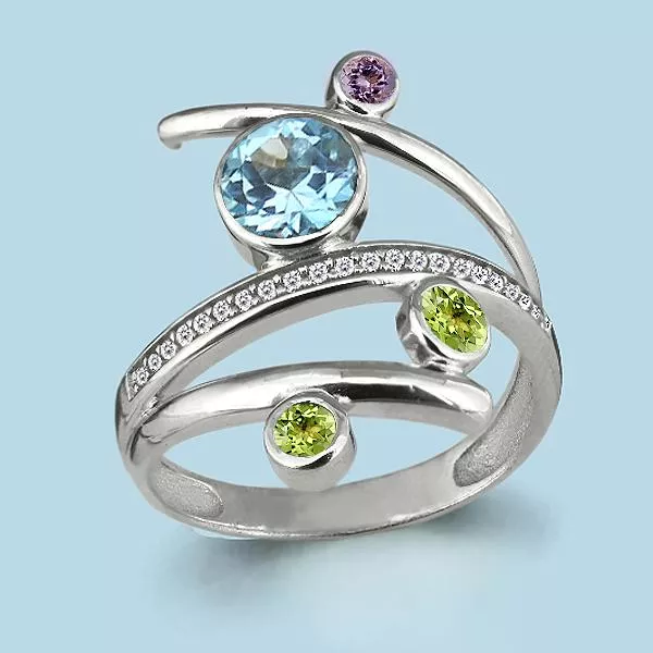 Кольцо, серебро, артикул LV6552805А