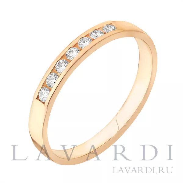 Обручальные кольца с 7 бриллиантами 3 мм