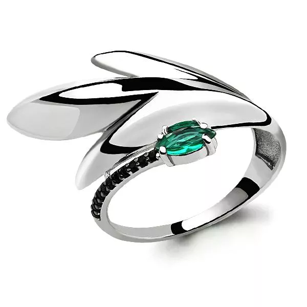 Кольцо, серебро, артикул LV64877ГЧ