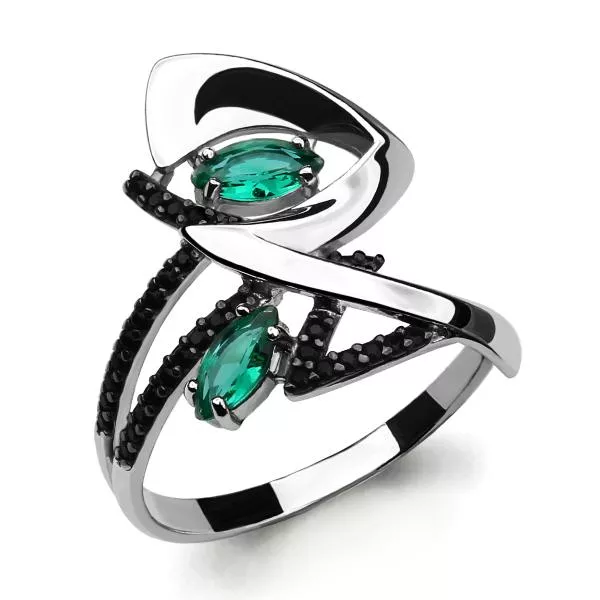 Кольцо из серебра, артикул LV64873ГЧ