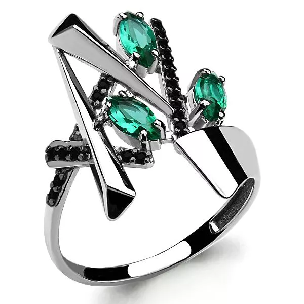 Кольцо, серебро, артикул LV64872ГЧ