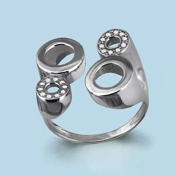 Кольцо, артикул LV64407А, серебро