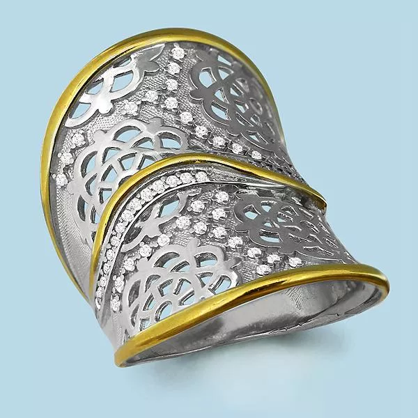 Кольцо, артикул LV64355А, серебро