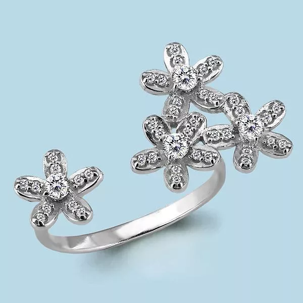 Кольцо, артикул LV64010А, серебро